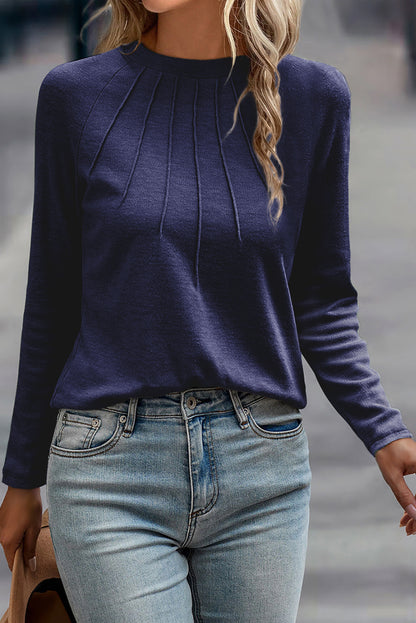 solid long sleeve top