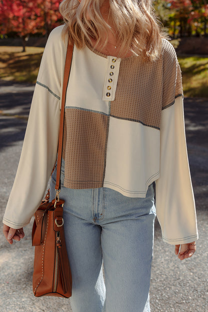 color block patchwork top