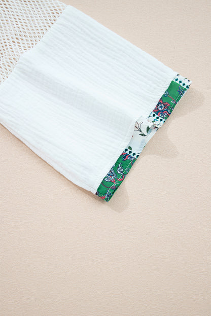 floral patchwork blouse