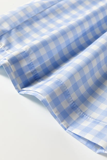 plaid print high waist pants