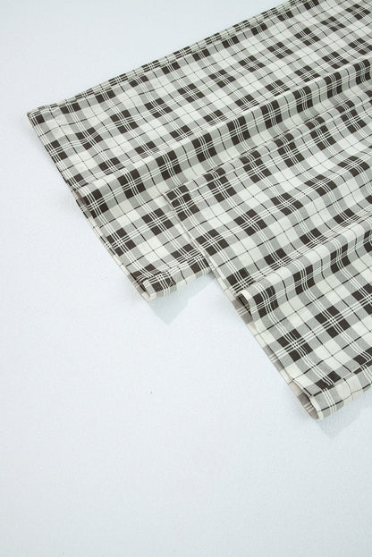 plaid wide leg pants