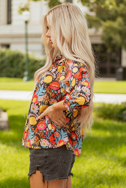 3 4 puff sleeve blouse