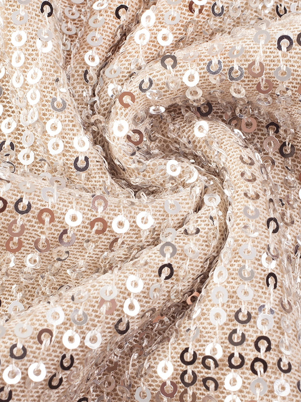 Apricot Plus Size Sequined V Neck Boxy Top