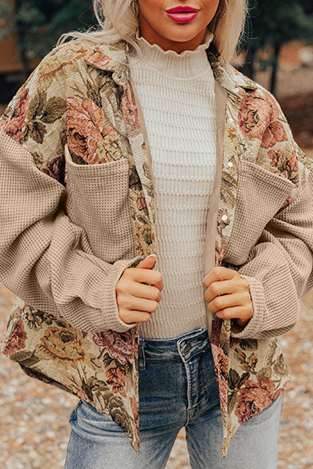 floral patchwork jacket