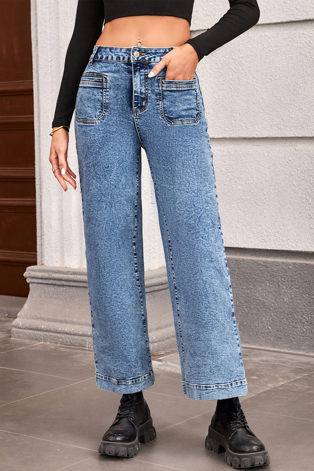 straight leg loose jeans