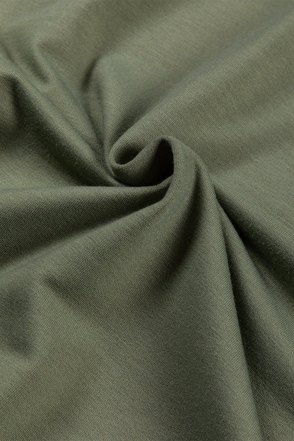 Jungle Green High Neck Split Shift Tunic Top