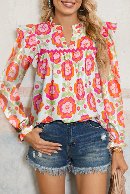 floral print blouse