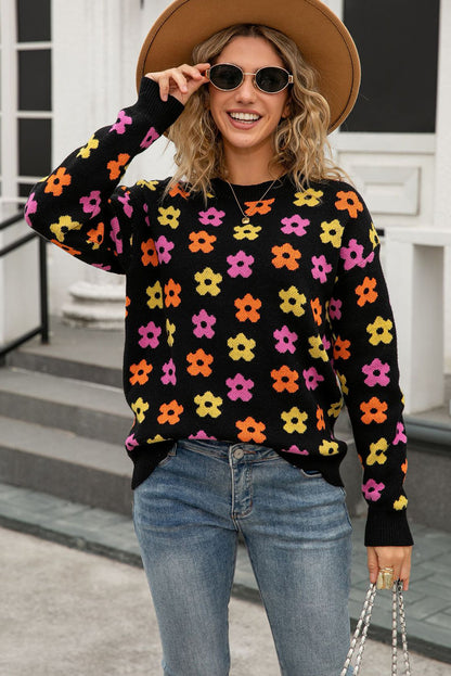 womens flower sweater