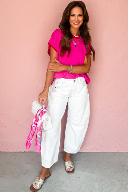 short sleeve loose sweater