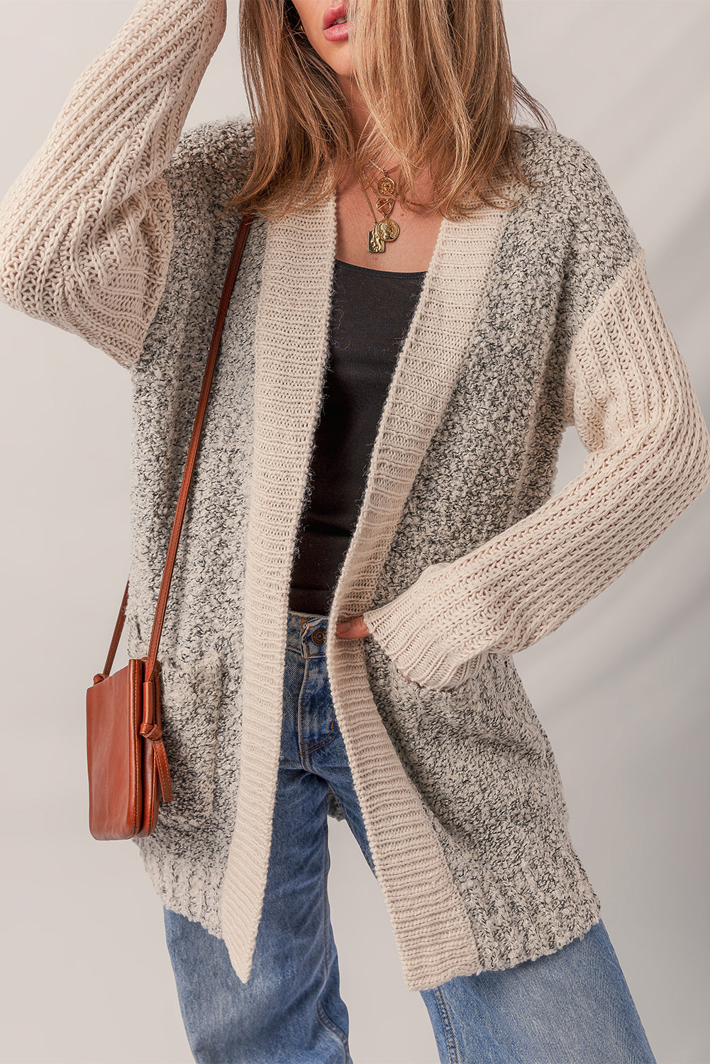 color block cardigan