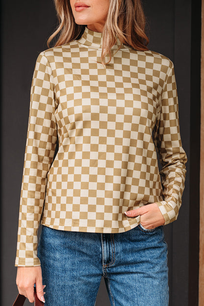 high neck long sleeve tee