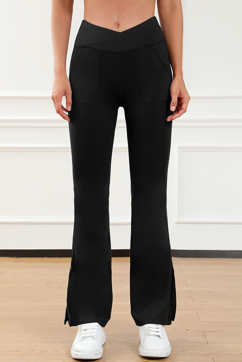 Elastic Waist Flare Yoga Pants
