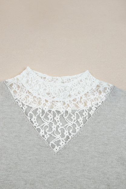 lace patchwork sweater