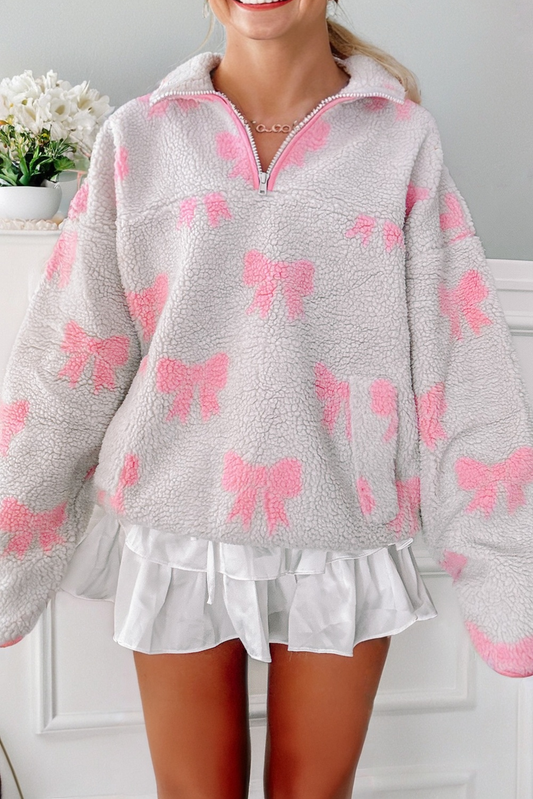 bow print sweatshirt