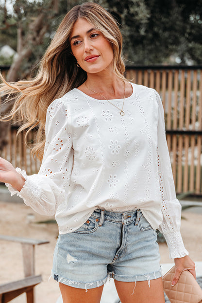 lace long sleeve blouse