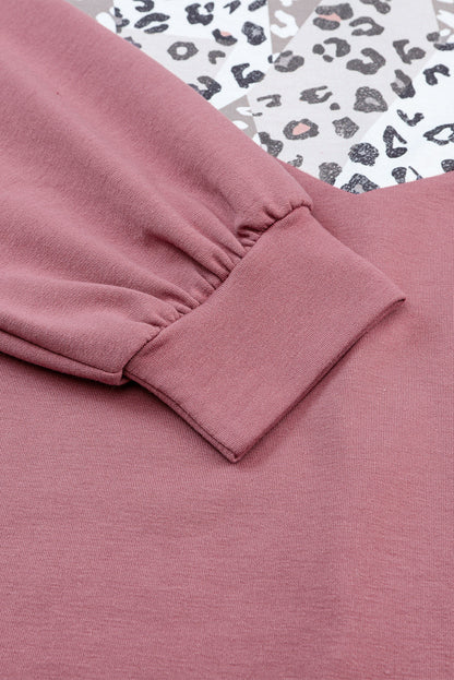 Leopard Animal Print Patchwork Top