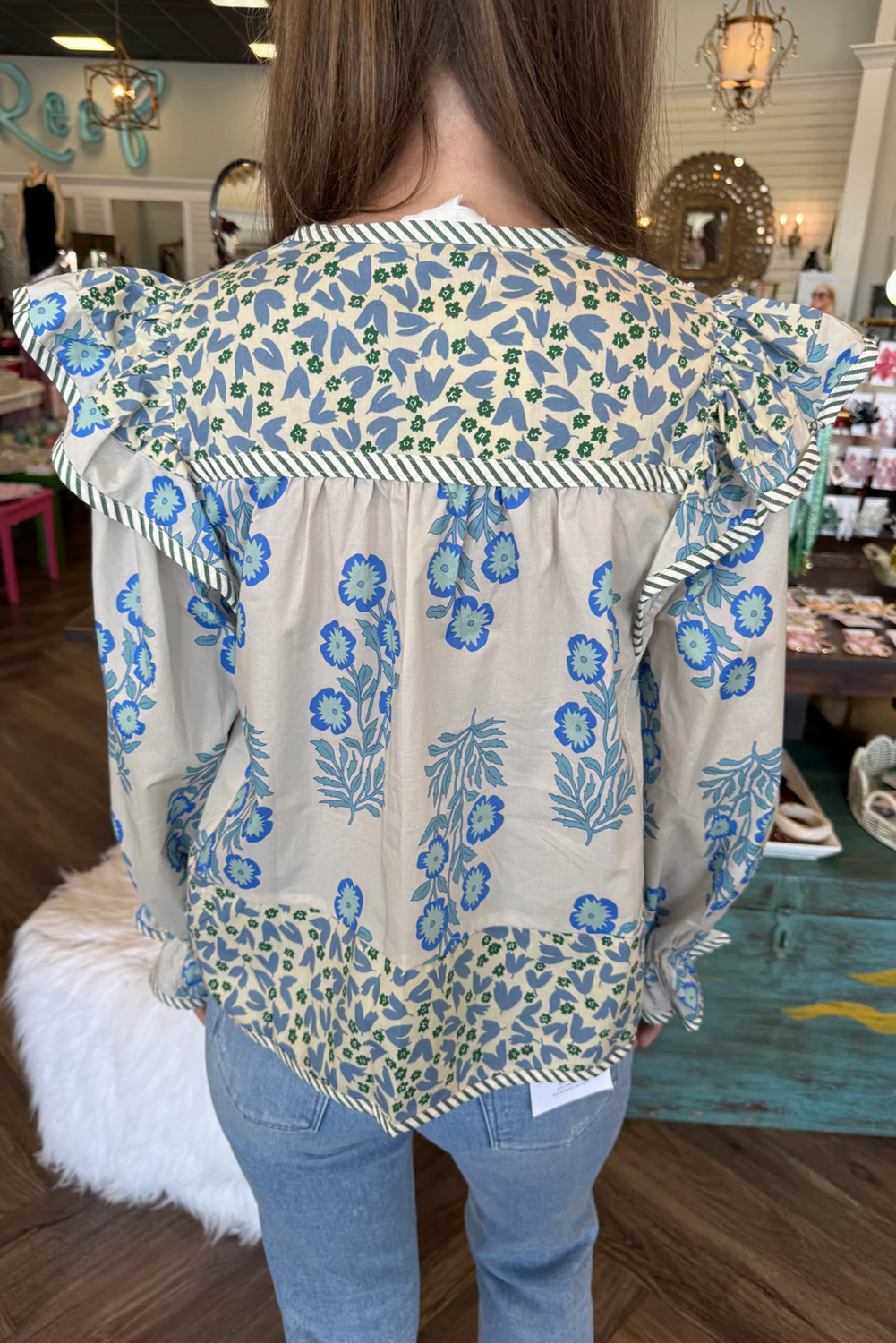 White Midnight Florals Top