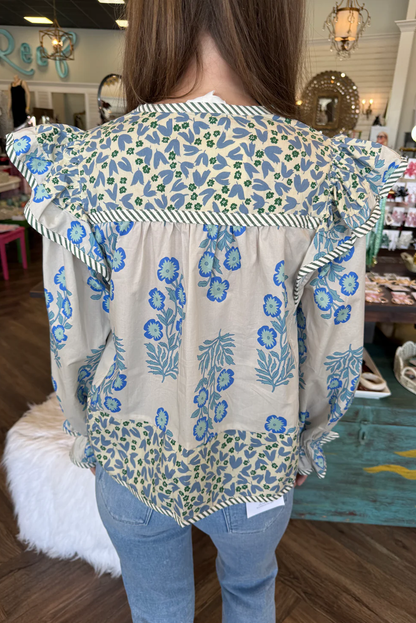 White Midnight Florals Top