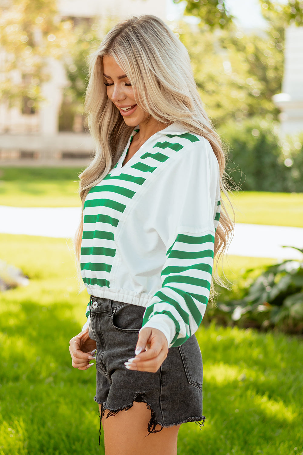 stripe pullover