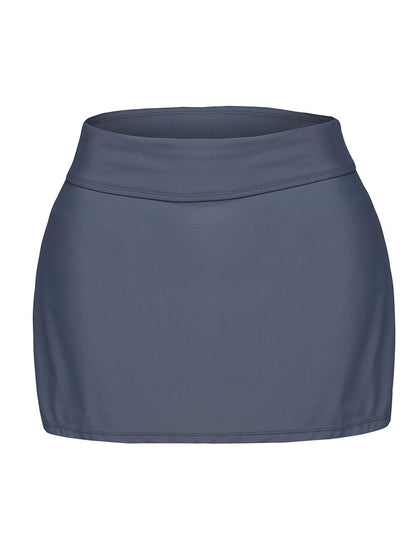 Grey Skirted Plus Size Swim Bottom