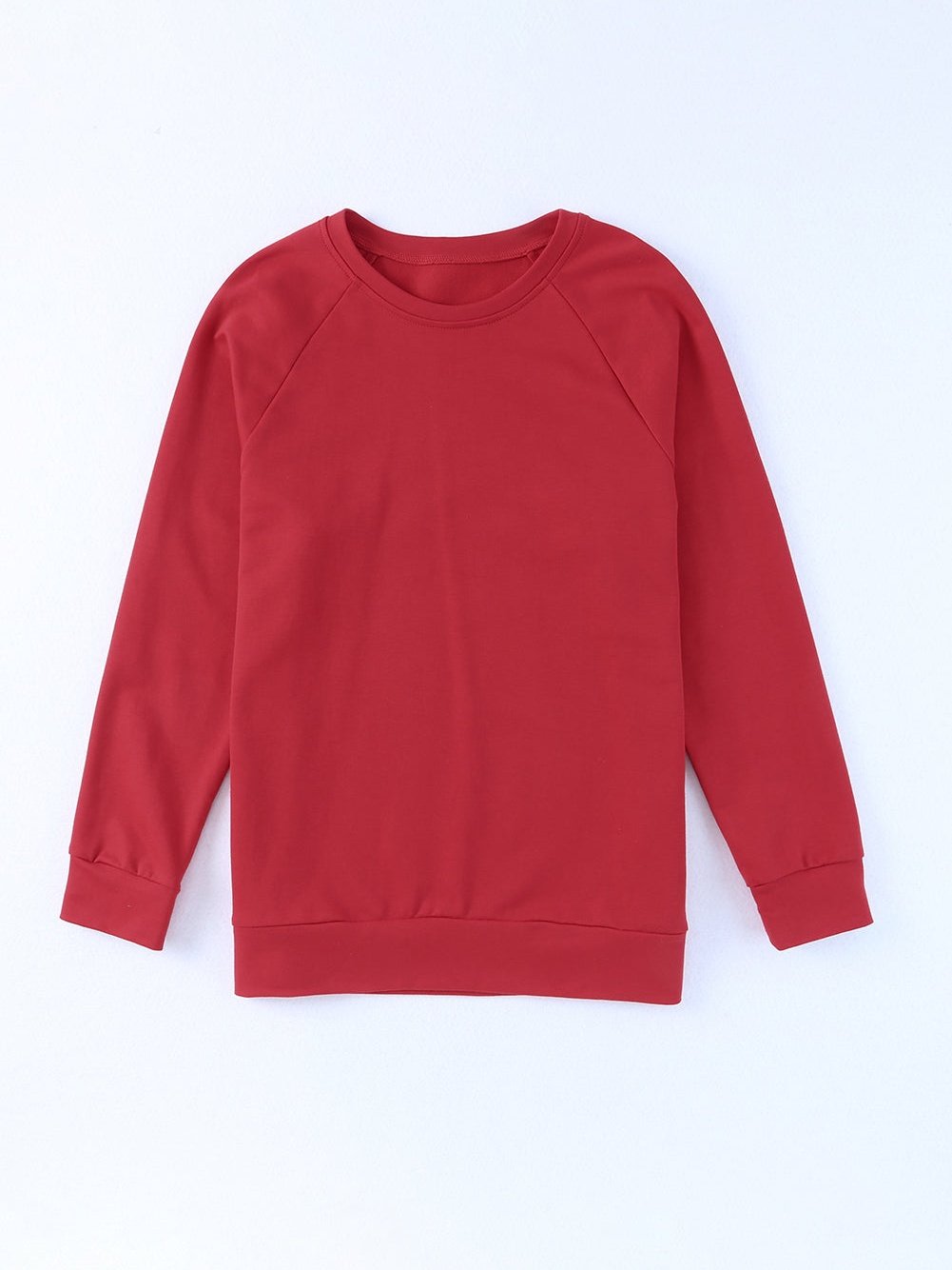 Fiery Red Classic Raglan Sleeve Sweatshirt
