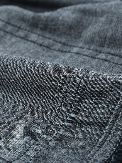 Drawstring High Waist Denim Pockets Shorts