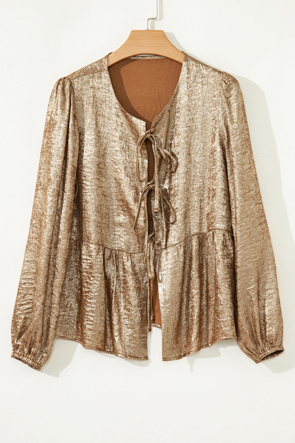 metallic blouse