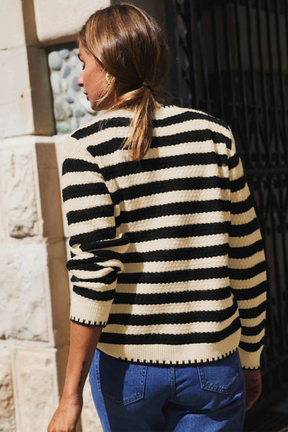 striped cardigan womens