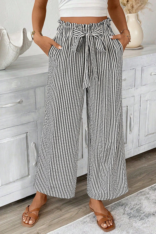 striped print pants