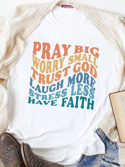 Faithful Words Graphic Print Tee for Women