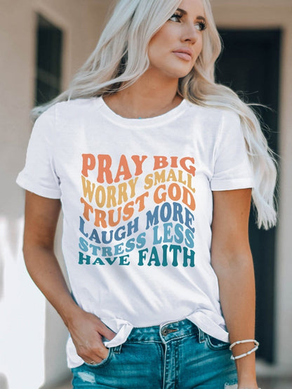 Faithful Words Graphic Print Tee for Women