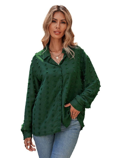 Fashionable Women's Jacquard Cardigan with V-Neck & Long Sleeves