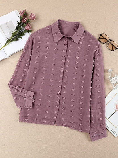 Fashionable Women's Jacquard Cardigan with V-Neck & Long Sleeves