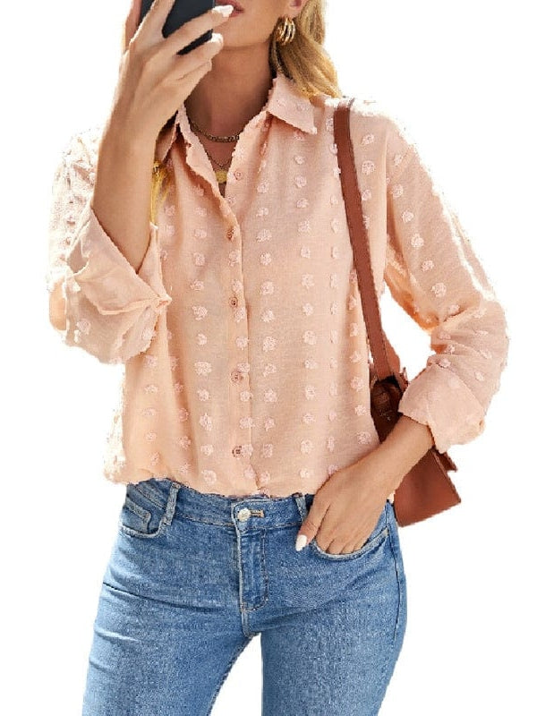 Fashionable Women's Jacquard Cardigan with V-Neck & Long Sleeves