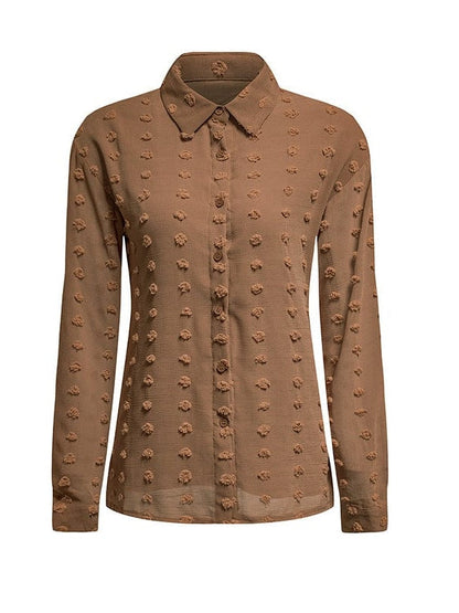 Fashionable Women's Jacquard Cardigan with V-Neck & Long Sleeves