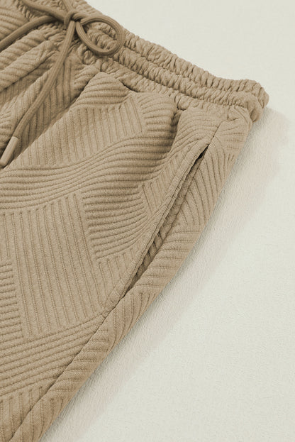 Pale Khaki Ultra Loose Textured 2pcs Slouchy Outfit