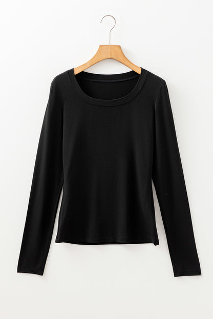 black long sleeve top