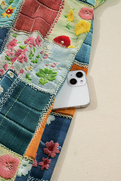 floral checkered dress