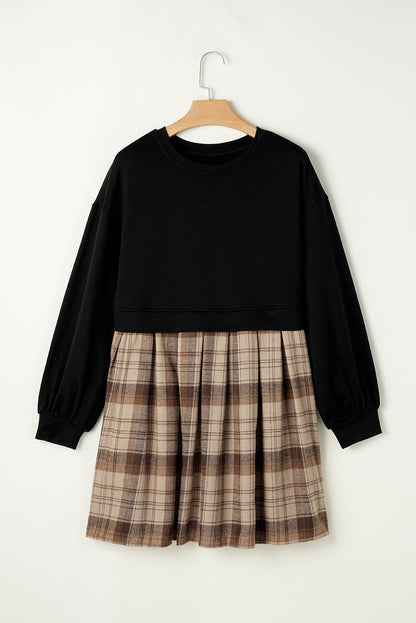 plaid t shirt dress