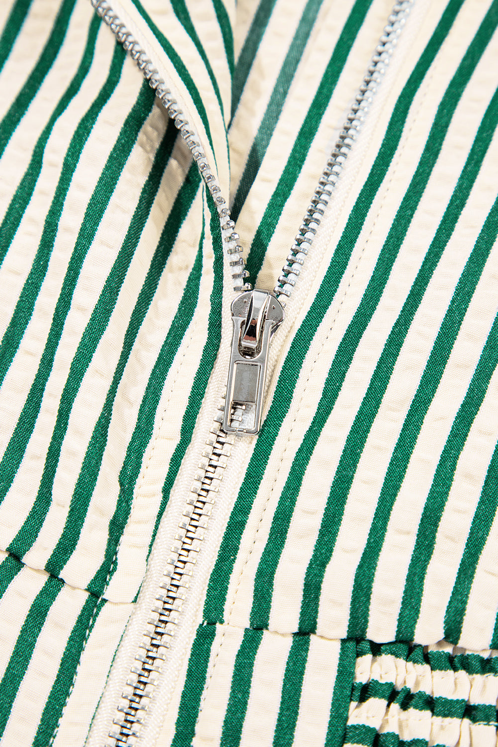 green stripe midi dress