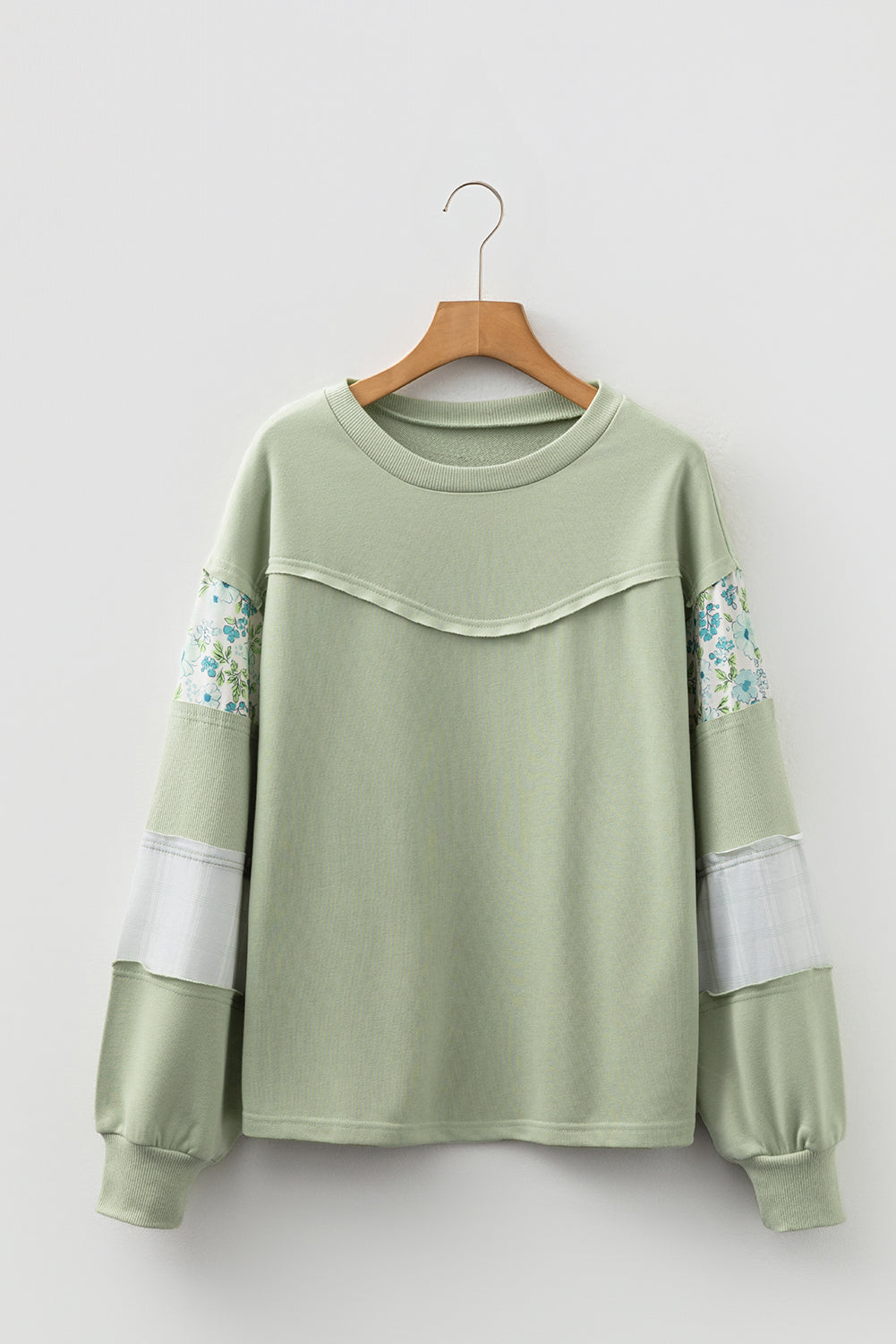 floral color block top