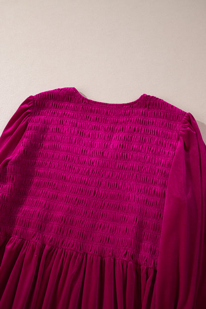 plus size smocked maxi dress