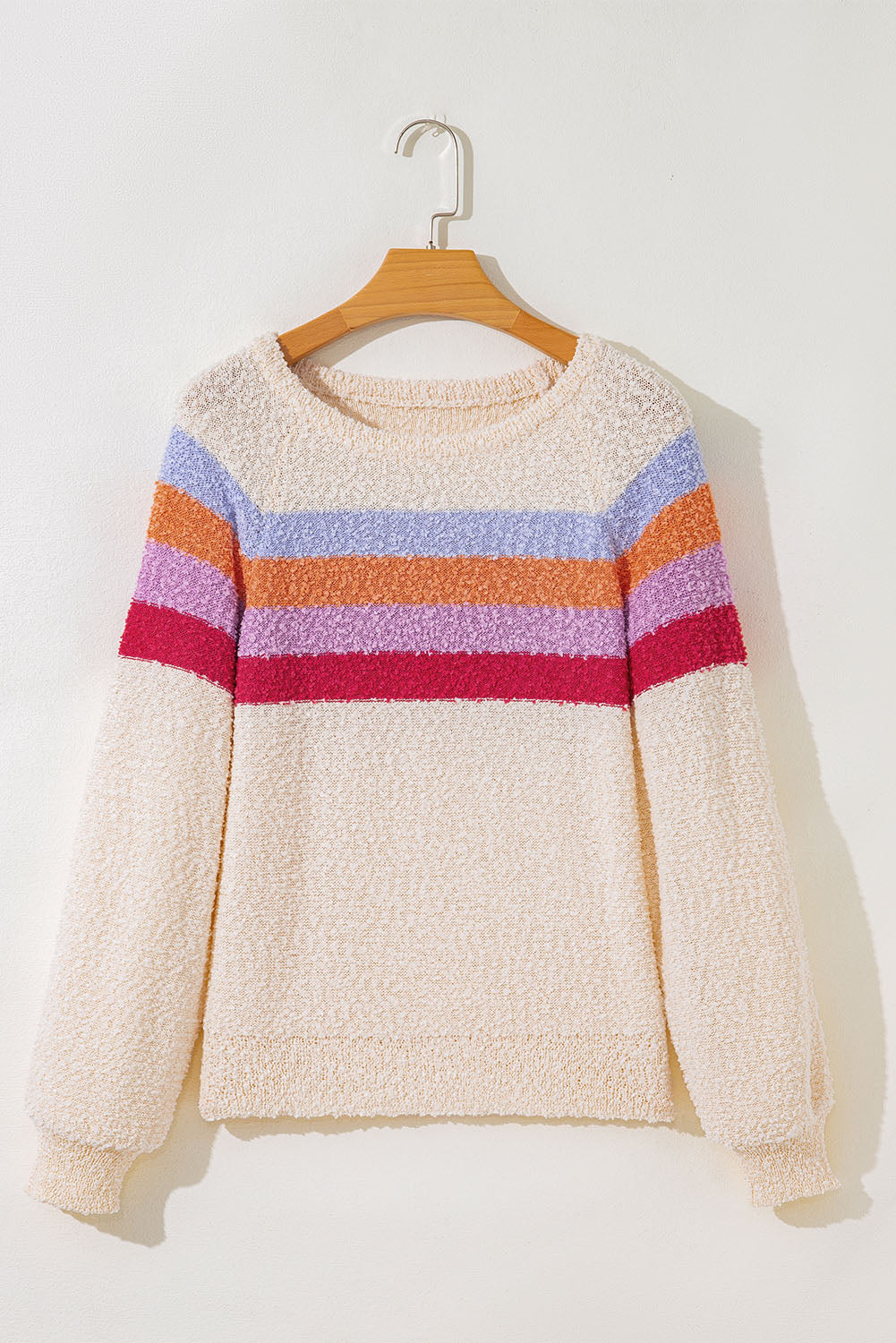 striped color block sweater