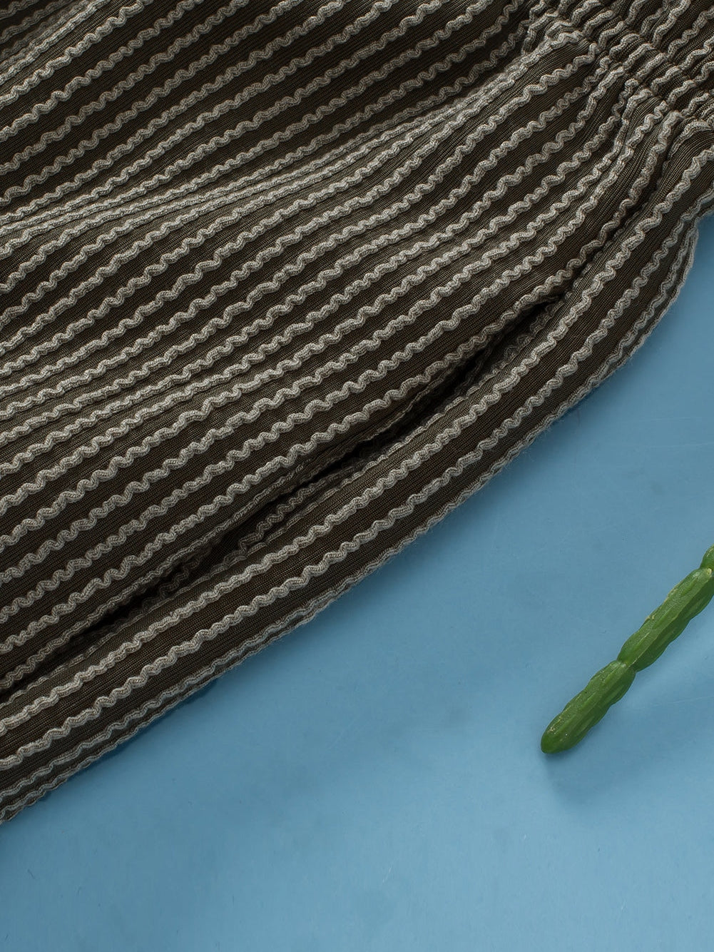 Moss Green Plus Size Rib Knit Short Sleeve Top and Shorts Set