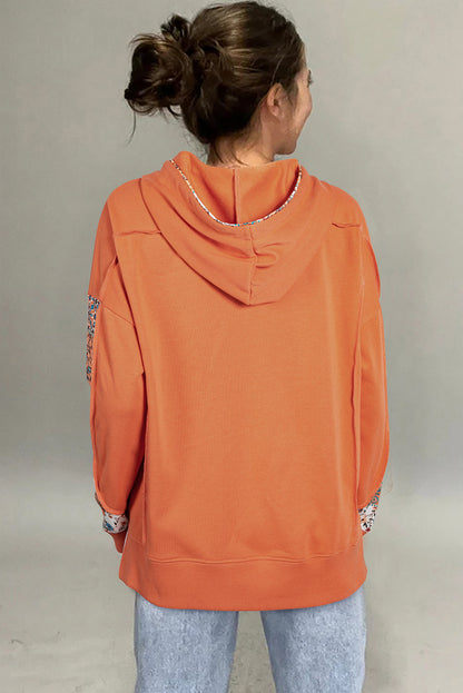 floral patchwork hoodie