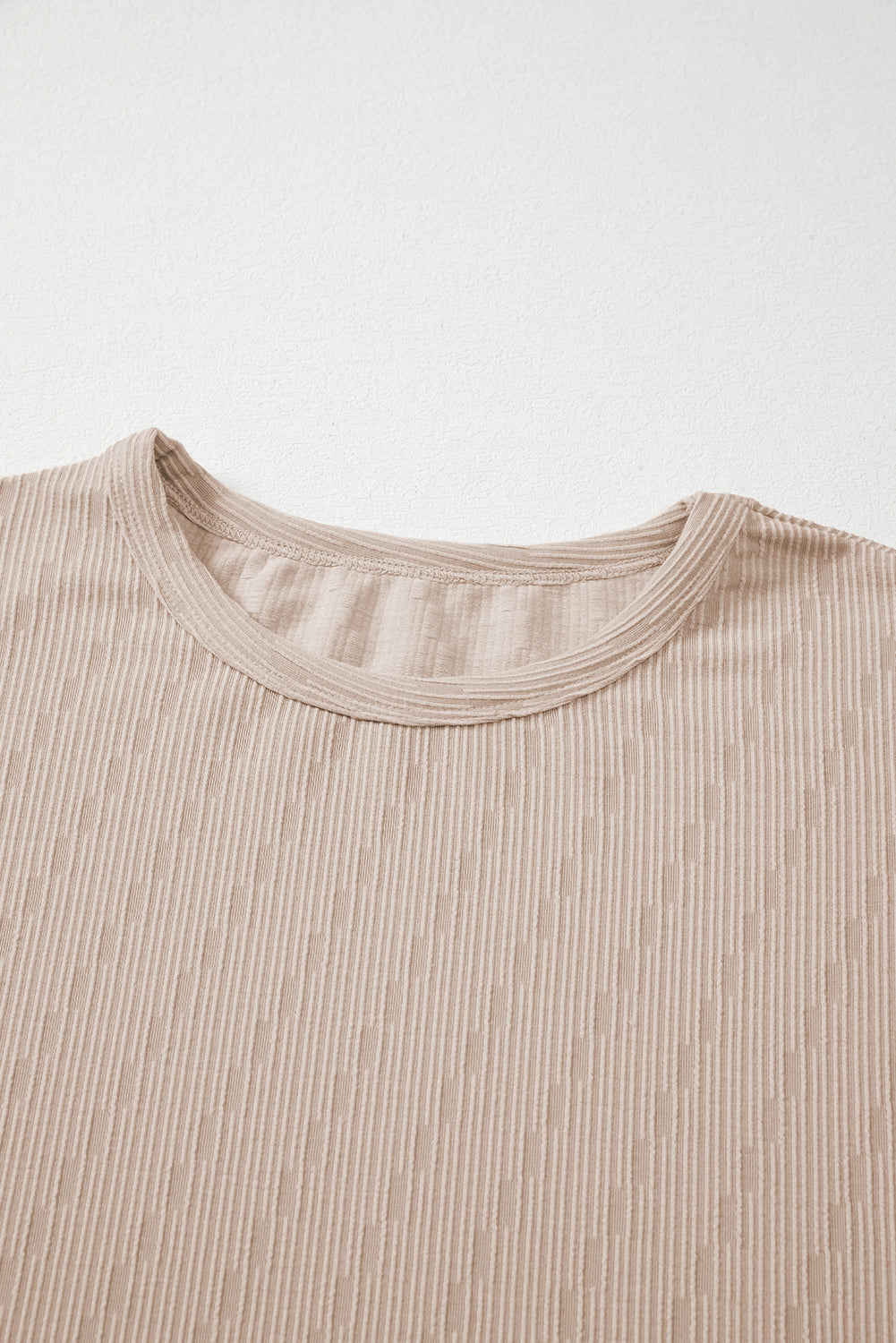 textured long sleeve top
