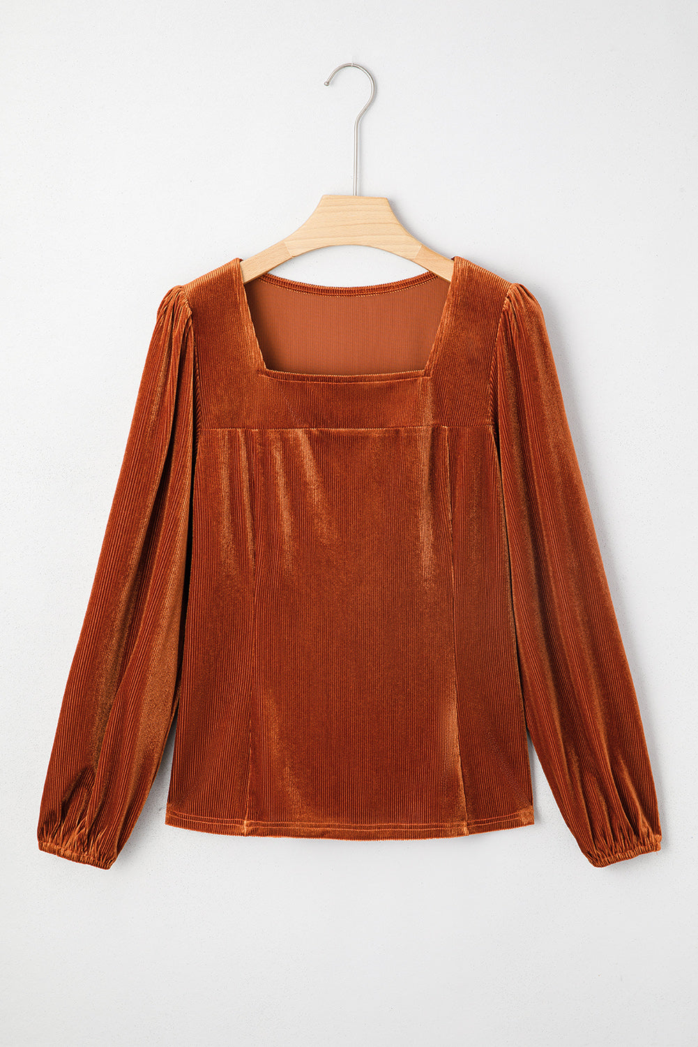 velvet puff sleeve top