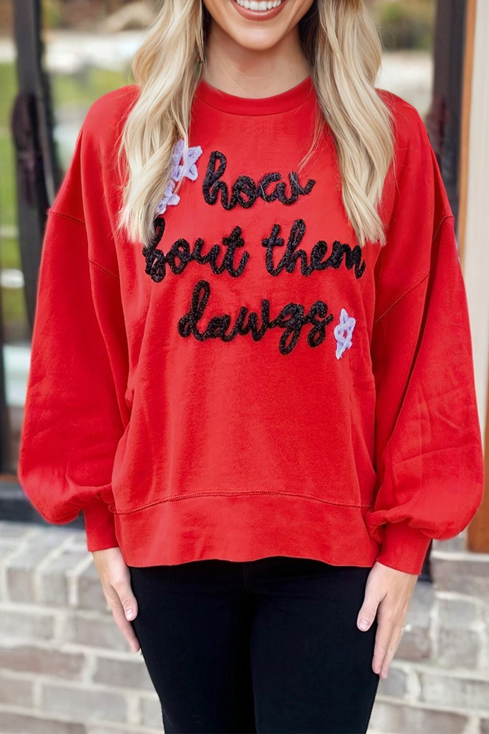 letter graphic sweatshirt