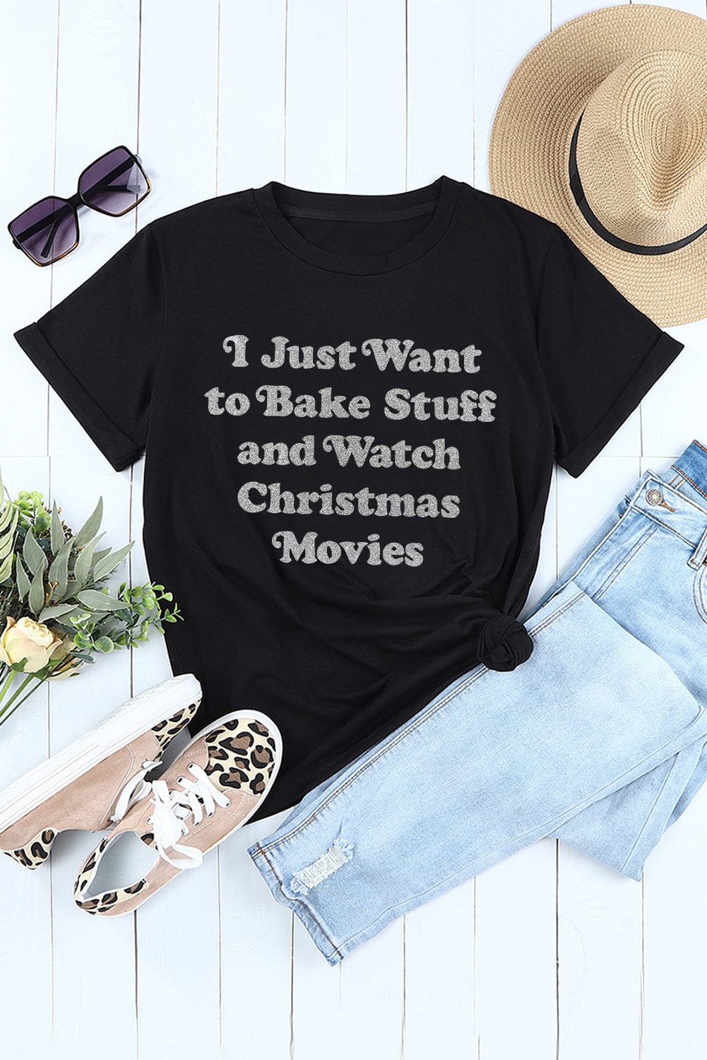 Festive Baking and Xmas Movies Lover Tee