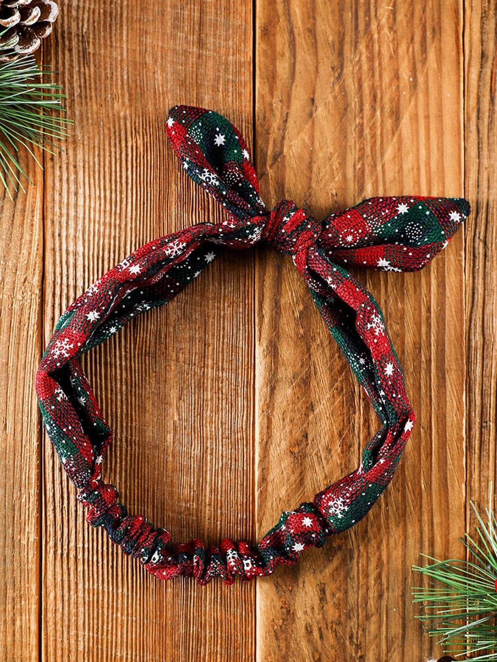 Festive Red Christmas Snowflake Bow Hair Accessory